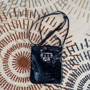 Guess croc patent leather crossbody bag